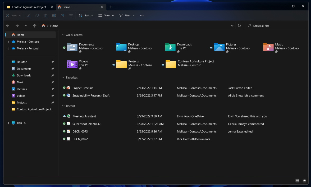 Windows 11 Tabbed File Explorer