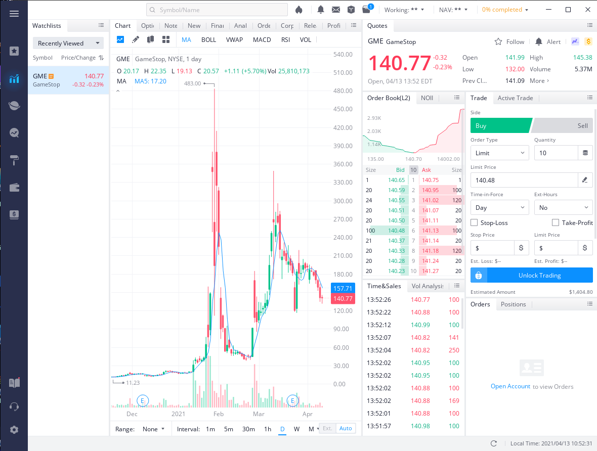 Options In Webull